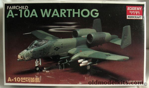 Academy 1/72 Fairchild A-10A Thunderbolt II 'Warthog' - USAF, 1652 plastic model kit